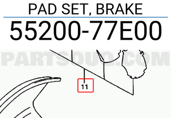 Suzuki 5520077E00 PAD SET, BRAKE