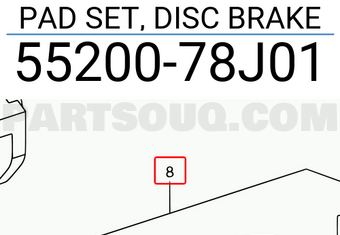 Suzuki 5520078J01 PAD SET, DISC BRAKE
