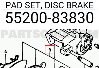 Suzuki 5520083830 PAD SET, DISC BRAKE