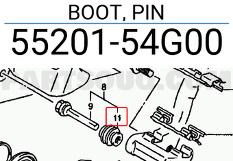 Suzuki 5520154G00 BOOT, PIN