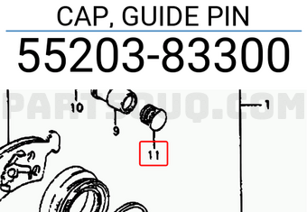 Suzuki 5520383300 CAP, GUIDE PIN