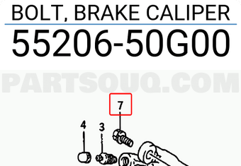 Suzuki 5520650G00 BOLT, BRAKE CALIPER