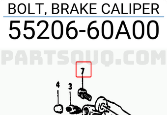 Suzuki 5520660A00 BOLT, BRAKE CALIPER