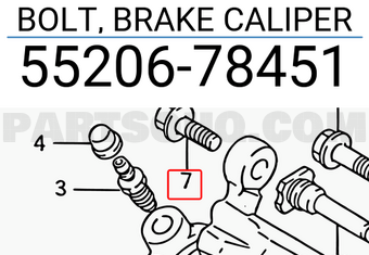 Suzuki 5520678451 BOLT, BRAKE CALIPER