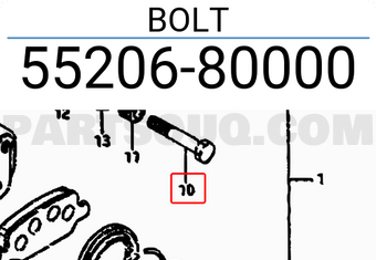 Suzuki 5520680000 BOLT