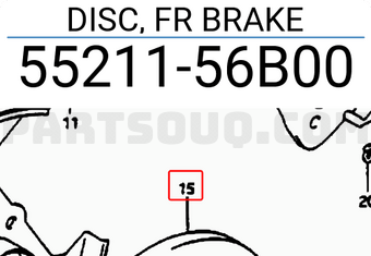 Suzuki 5521156B00 DISC, FR BRAKE