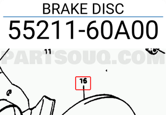 Suzuki 5521160A00 BRAKE DISC