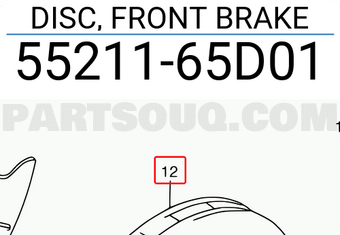 Suzuki 5521165D01 DISC, FRONT BRAKE