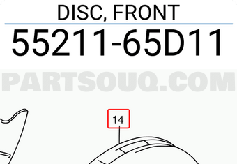 Suzuki 5521165D11 DISC, FRONT