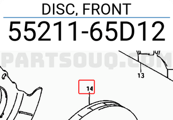 Suzuki 5521165D12 DISC, FRONT