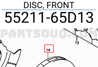 Suzuki 5521165D13 DISC, FRONT