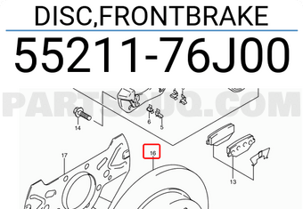 Suzuki 5521176J00 DISC,FRONTBRAKE