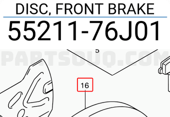 Suzuki 5521176J01 DISC, FRONT BRAKE