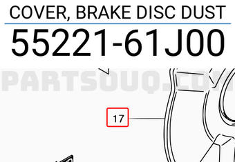 Suzuki 5522161J00 COVER, BRAKE DISC DUST
