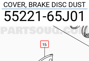 Suzuki 5522165J01 COVER, BRAKE DISC DUST