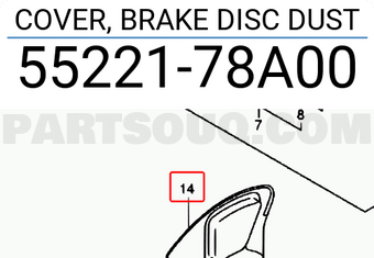 Suzuki 5522178A00 COVER, BRAKE DISC DUST