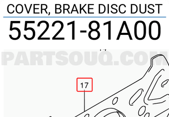 Suzuki 5522181A00 COVER, BRAKE DISC DUST