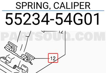 Suzuki 5523454G01 SPRING, CALIPER