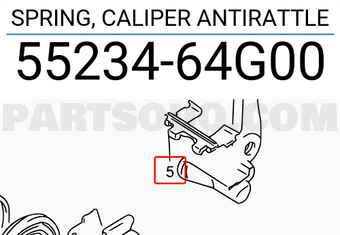 Suzuki 5523464G00 SPRING, CALIPER ANTIRATTLE