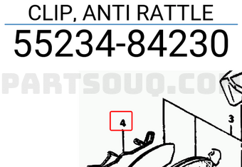 Suzuki 5523484230 CLIP, ANTI RATTLE