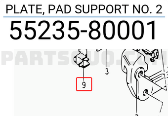 Suzuki 5523580001 PLATE, PAD SUPPORT NO. 2