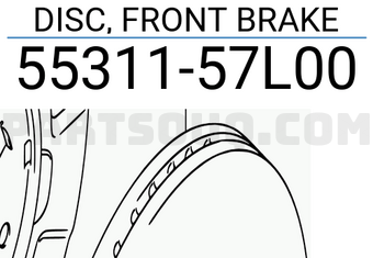 Suzuki 5531157L00 DISC, FRONT BRAKE