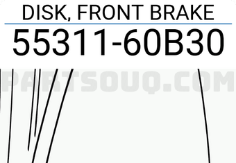 Suzuki 5531160B30 DISK, FRONT BRAKE