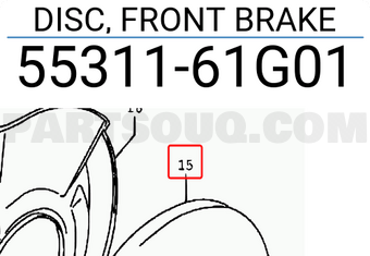 Suzuki 5531161G01 DISC, FRONT BRAKE