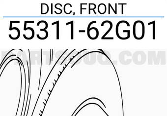 Suzuki 5531162G01 DISC, FRONT