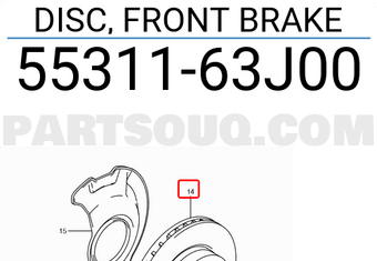 Suzuki 5531163J00 DISC, FRONT BRAKE