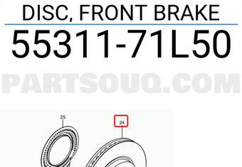 Suzuki 5531171L50 DISC, FRONT BRAKE