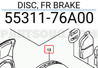 Suzuki 5531176A00 DISC, FR BRAKE
