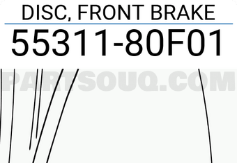 Suzuki 5531180F01 DISC, FRONT BRAKE