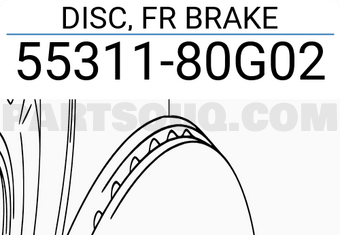 Suzuki 5531180G02 DISC, FR BRAKE