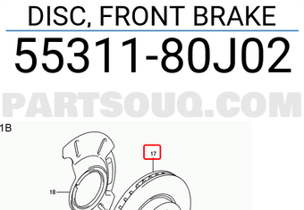 Suzuki 5531180J02 DISC, FRONT BRAKE