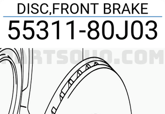Suzuki 5531180J03 DISC,FRONT BRAKE