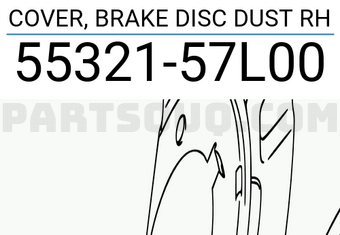 Suzuki 5532157L00 COVER, BRAKE DISC DUST RH