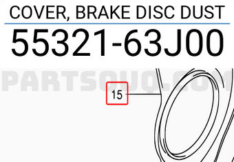 Suzuki 5532163J00 COVER, BRAKE DISC DUST