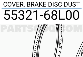 Suzuki 5532168L00 COVER, BRAKE DISC DUST