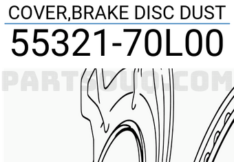 Suzuki 5532170L00 COVER,BRAKE DISC DUST