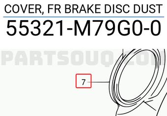 Suzuki 55321M79G00 COVER, FR BRAKE DISC DUST