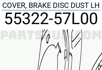 Suzuki 5532257L00 COVER, BRAKE DISC DUST LH