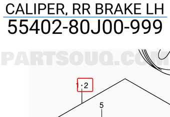 Suzuki 5540280J00999 CALIPER, RR BRAKE LH