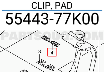 Suzuki 5544377K00 CLIP, PAD