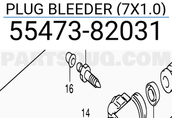 Suzuki 5547382031 PLUG BLEEDER (7X1.0)