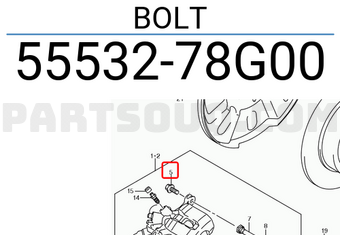 Suzuki 5553278G00 BOLT
