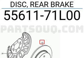 Suzuki 5561171L00 DISC, REAR BRAKE