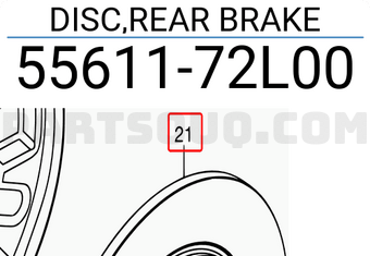 Suzuki 5561172L00 DISC,REAR BRAKE