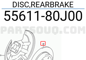 Suzuki 5561180J00 DISC,REARBRAKE