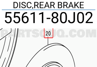 Suzuki 5561180J02 DISC,REAR BRAKE